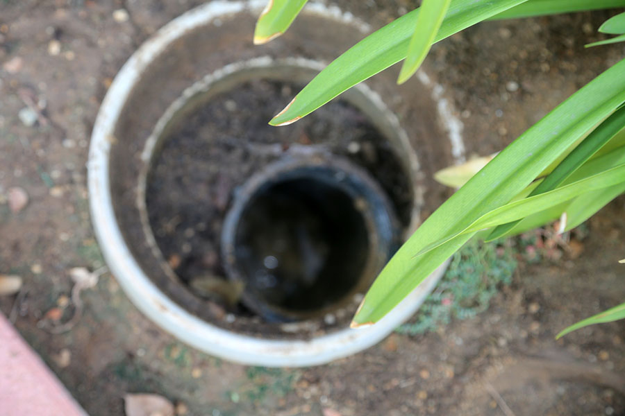 sewer line after replacement